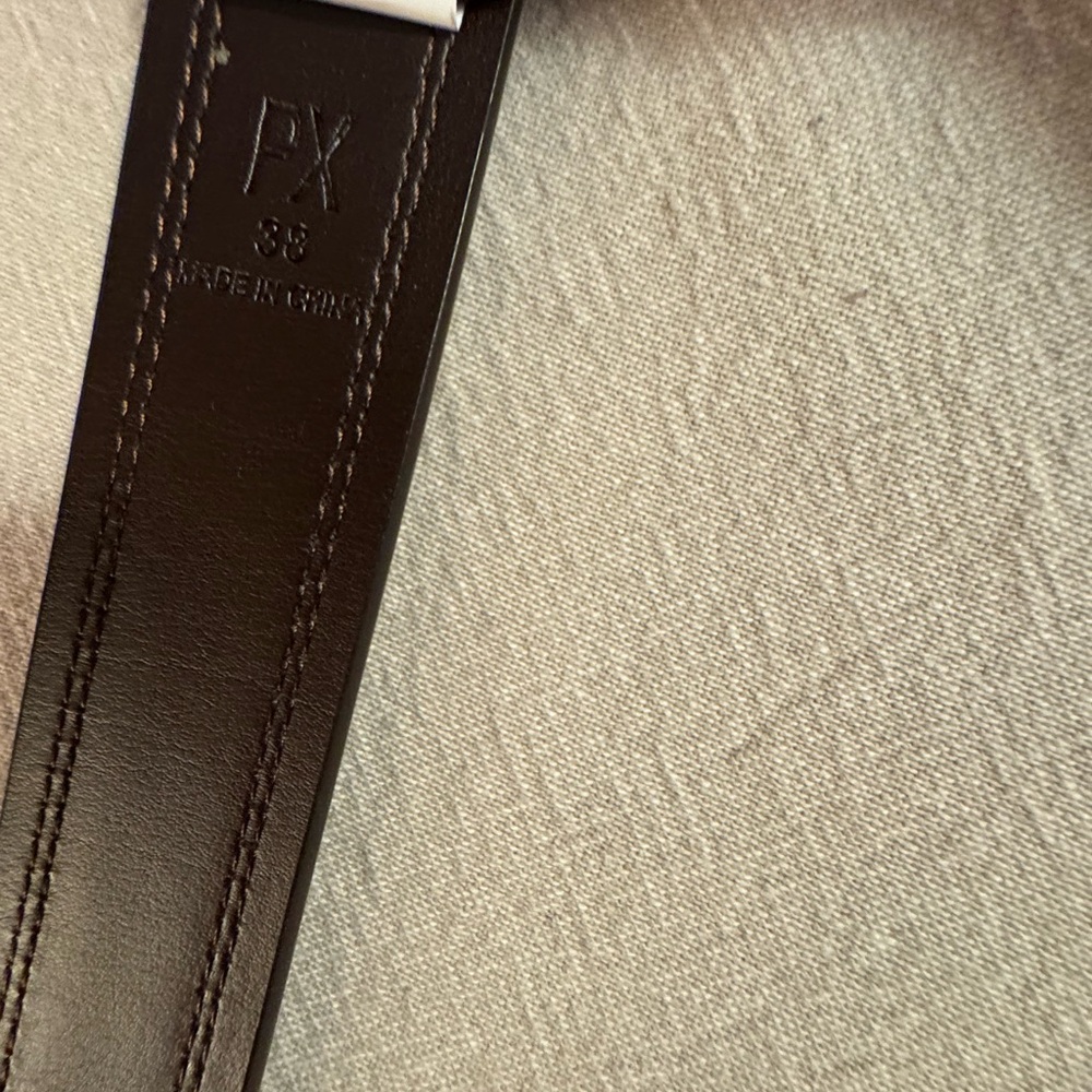 Dark Brown Leather Belt